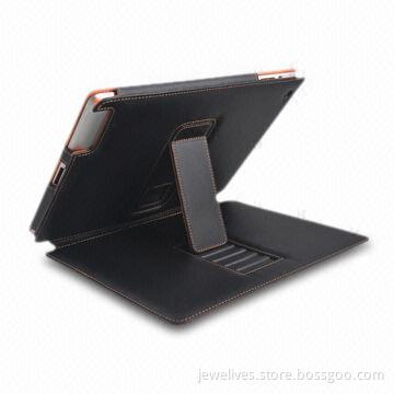 Practical Leather Case for iPad 2, with Handsfree Viewing Stand, Provides Protection from Scratches